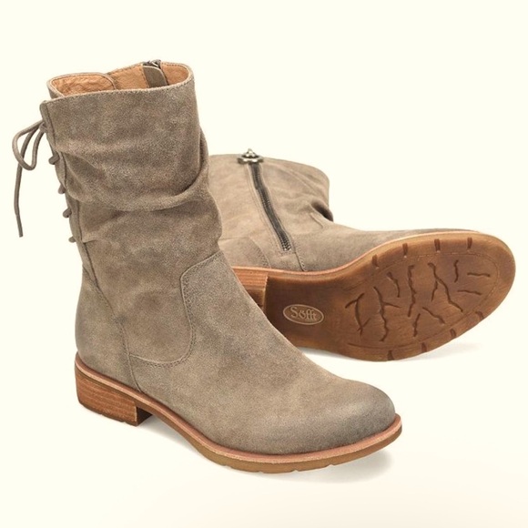 NWT Aqua Sofft Sharnell Charcoal Lace Up Boots Waterproof Western boho Sz6 Rodeo - Picture 13 of 14